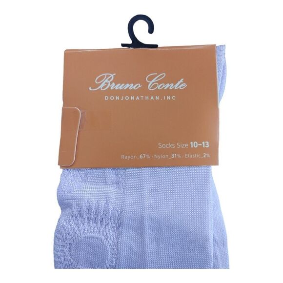 BRUNO CONTE MEN'S LILAC SILKY DRESS SOCK FASHION COLORS. BCS 2004. - Picture 3 of 3